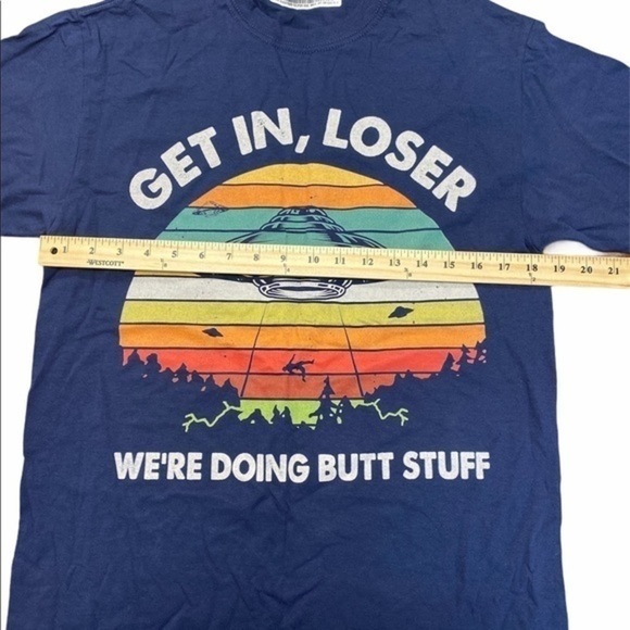 Fruit of Loom T-Shirt Men’s Size M Blue - Picture 8 of 10